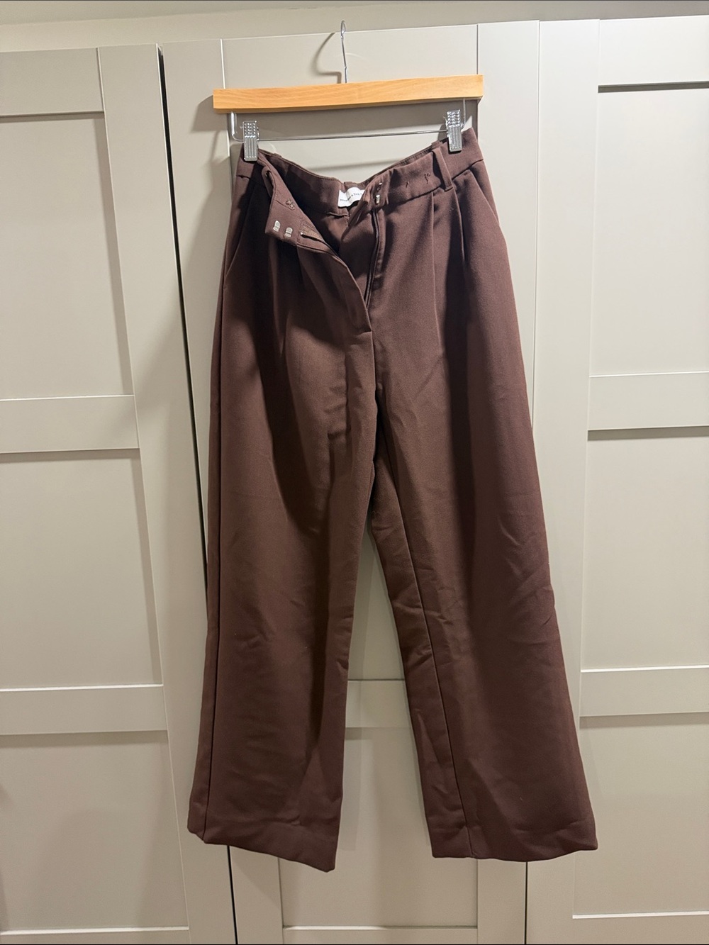 Abercrombie & Fitch Brown Wide-Leg Dress Pants